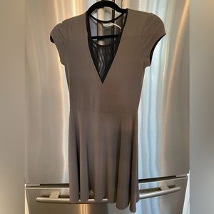 Grayish purple dress with mesh, size small